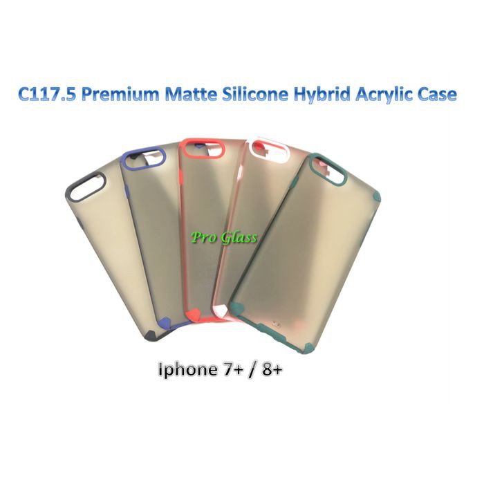 C117.5 Iphone 6 / 6+ / 7 / 7+ / 8 / 8+ / X / XR / XS MAX Premium Matte Acrylic Silicone Hybrid Case