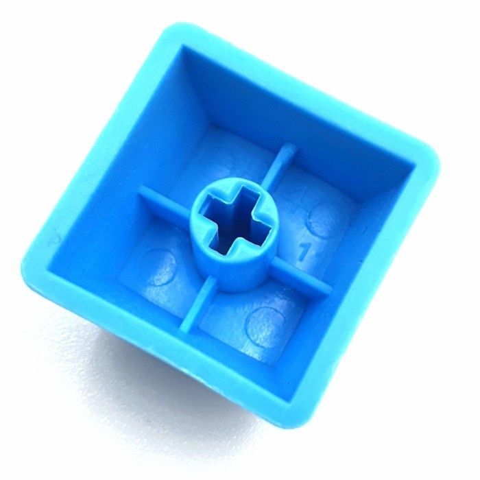 Keycap PBT 1U blue polos blank replacement keyboard button tombol