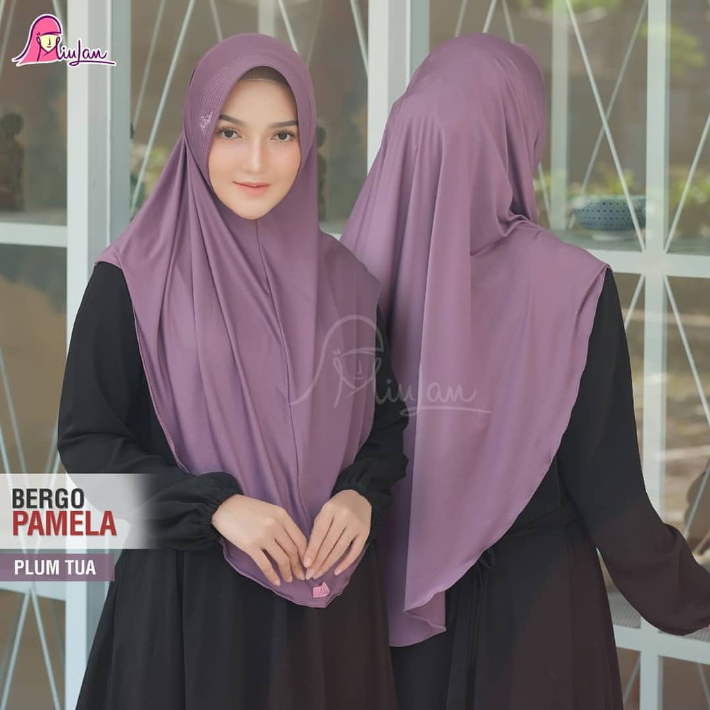 Jilbab bergo Pamela / hijab instan / Jilbab Instan Terlaris / Jilbab Jersey / Best Seller