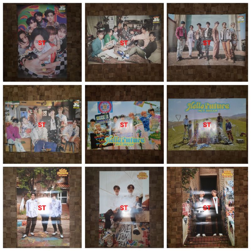 POSTER OFFICIAL BONUS 1ST PRESS ALBUM NCT DREAM HOT SAUCE CRAZY BORING CHILLING HELLO FUTURE FOLDED 