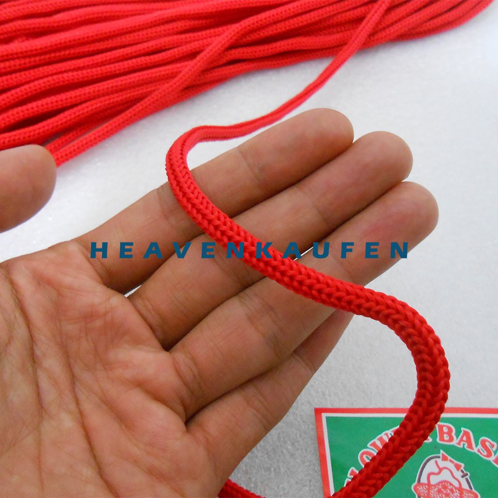 Tali Kur / Tali Cord / Tali Filamen Besar Diameter 5 mm Merah Meteran