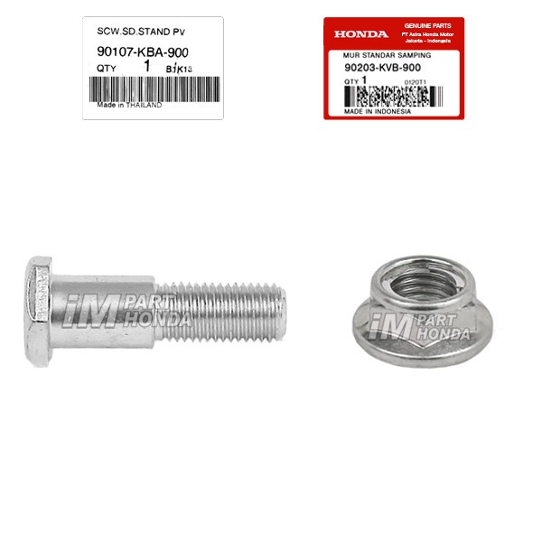 90107-KBA-900 90203-KVB-900 Baut & Mur Standar Samping Sonic Supra CB CBR 150 R GTR Megapro Monoshoc