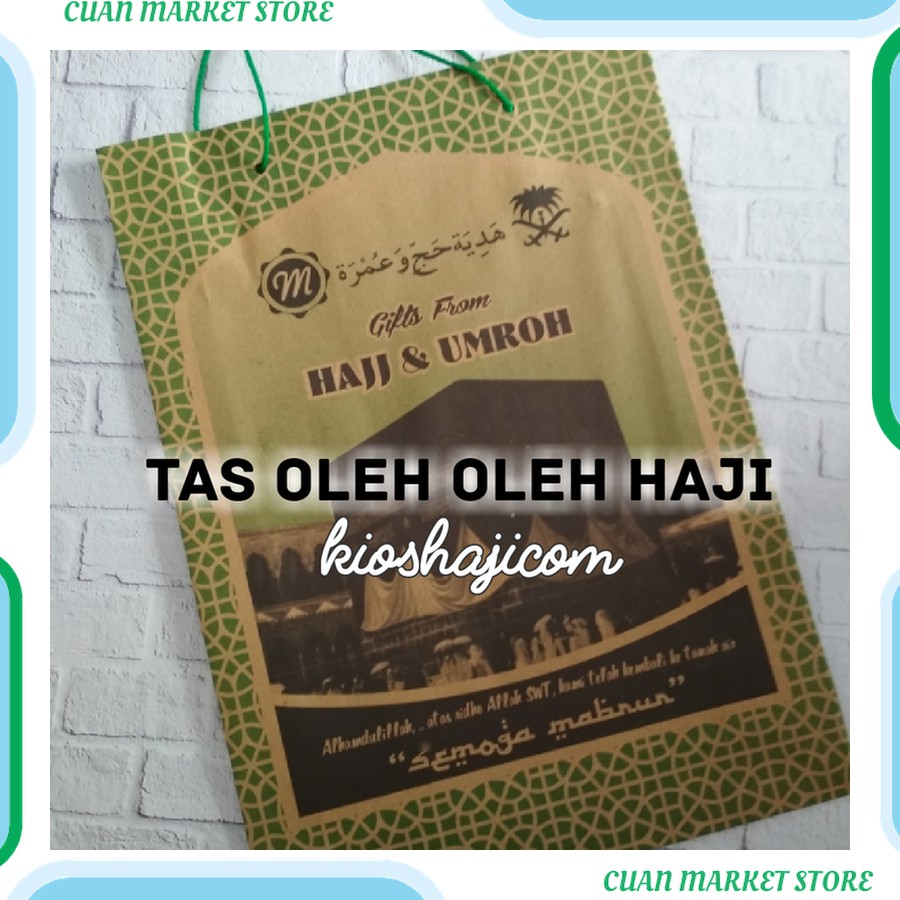 

TAS OLEH OLEH HAJI UMROH 1 KODI, PAPER BAG, TAS KERTAS, TAS SOUVENIR Kualitas Premium