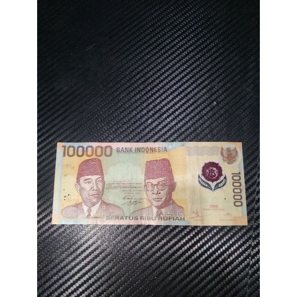 uang lama Indonesia 100.000 rupiah 1999
