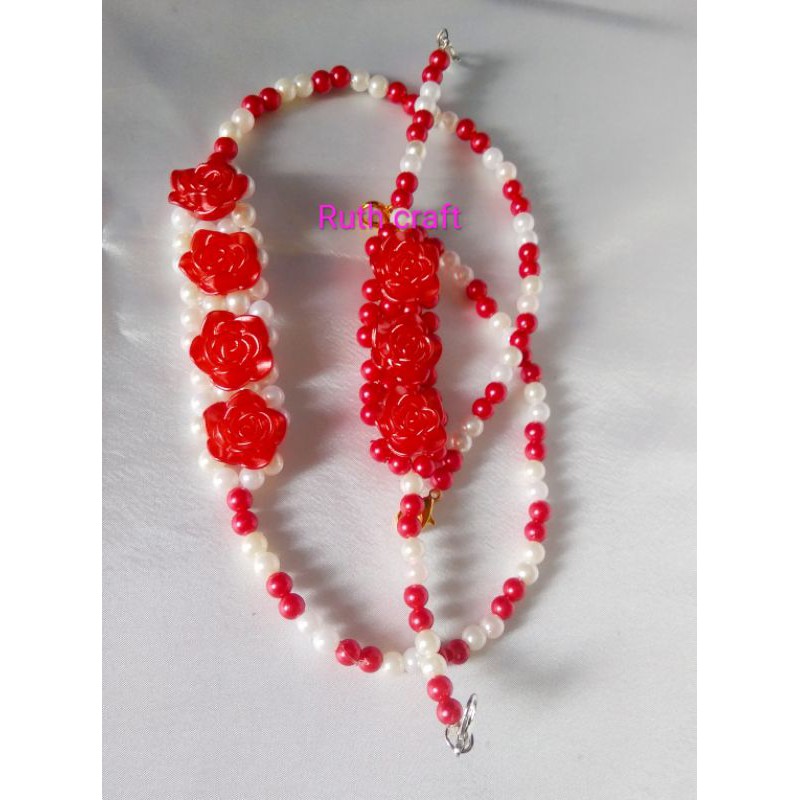 set kalung masker dan konektor cantik