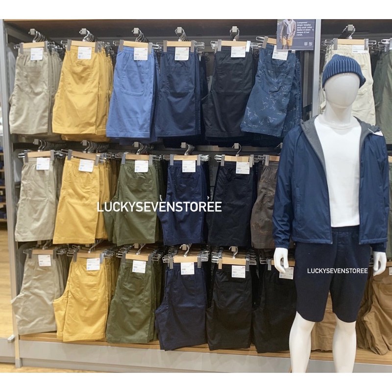 Uniqlo Celana Pendek Relax Pria Cowok Karet Stretch