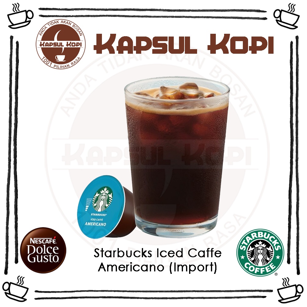 

Ecer Starbucks Iced Caffe Americano KapsulKopi Dolce Gusto Impor