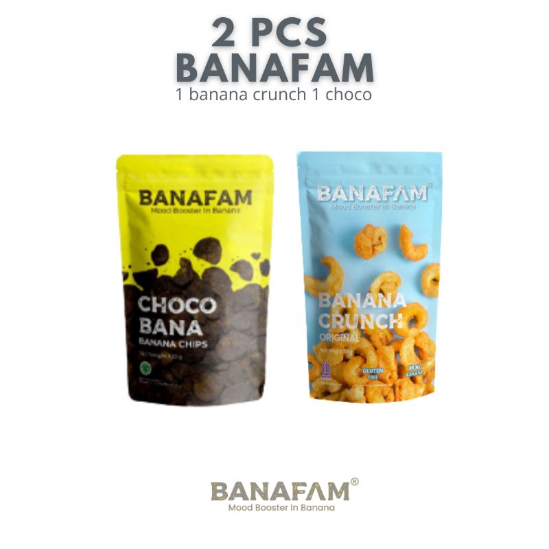 

Banafam - Banana Chips Chocolate + Banana Crunch Healthy Snack