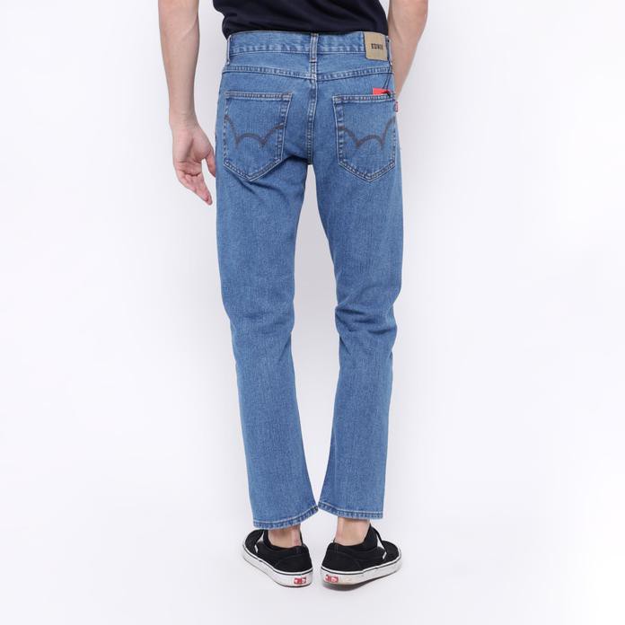 Edwin Celana Jeans Slim Fit Pria Panjang Medium Blue Roma 02 - Biru, 27 Top Quality