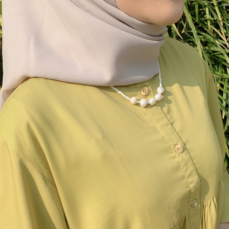 Handmade Necklace / Fresh Water Pearl kalung hijab / choker (HN005)