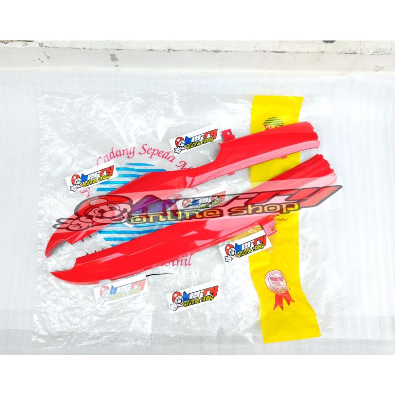 LIS LIST COVER BODY DEK SAMPING UNDER SIDE BAWAH SCOOPY FI MERAH 2013 2014 2015 2016