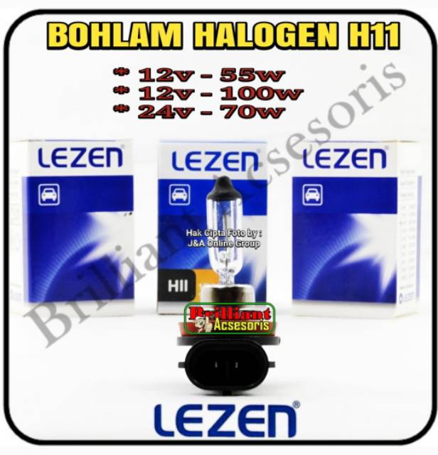 Lampu Bohlam Halogen - H11 - Banyak Pilihan Merk