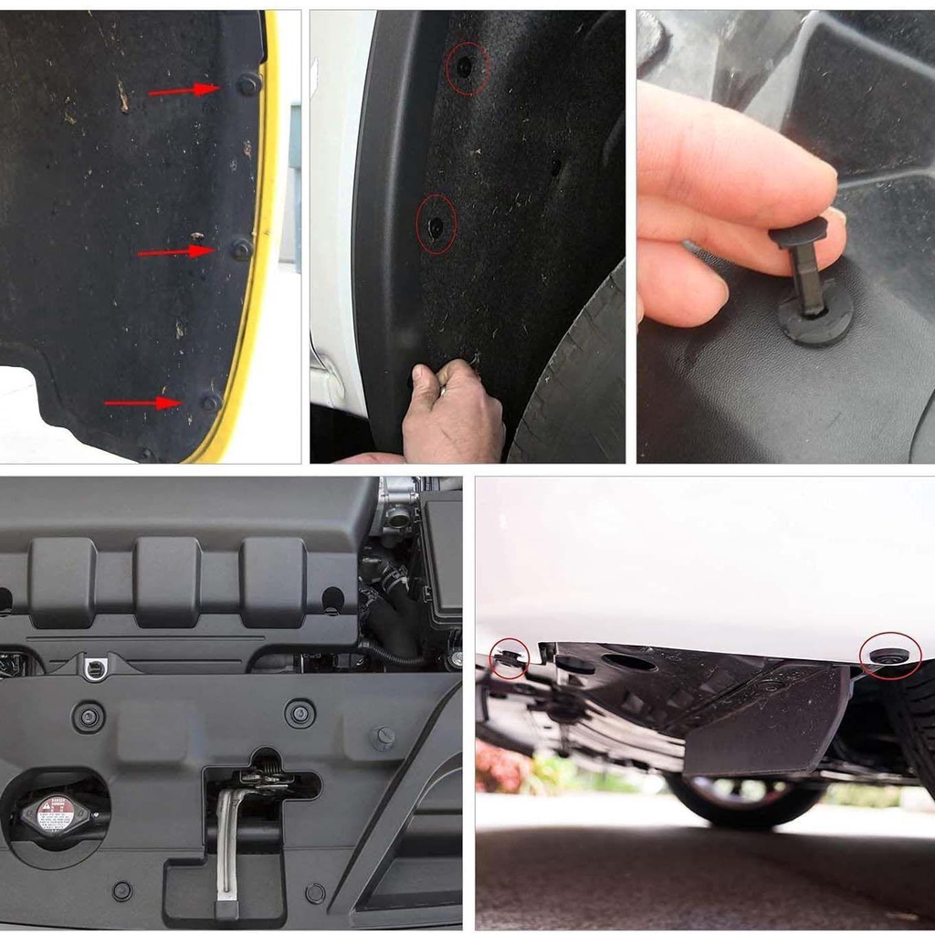 Lanfy Car Fixing Fastener Professional 6ukuran Fender Liner Panel Pintu Mobil Fender Trim Rivet Penahan Klip Ekspanding Plastik