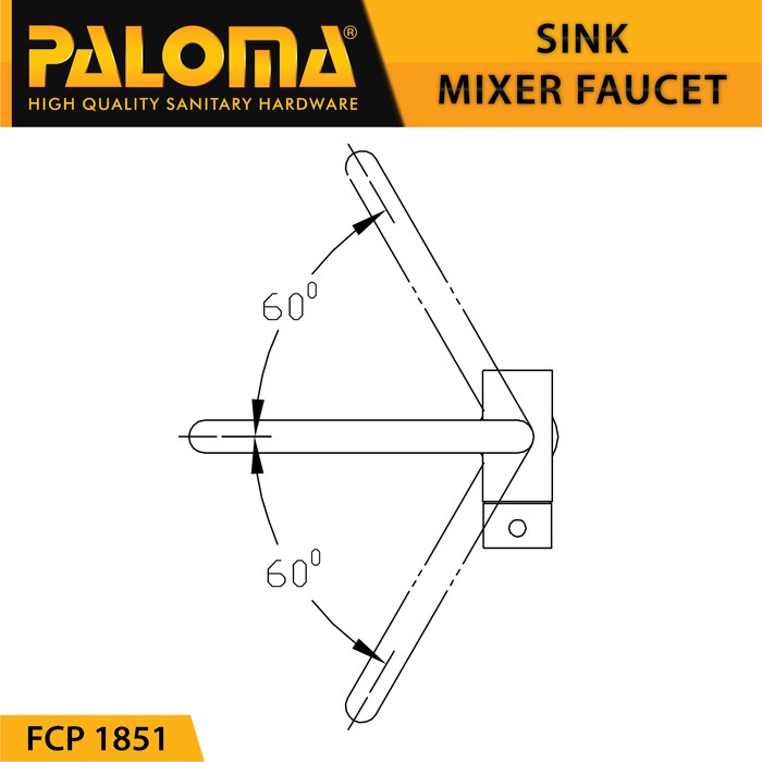 PALOMA FCP 1851 Keran Panas Dingin Sink Dapur Kran Air