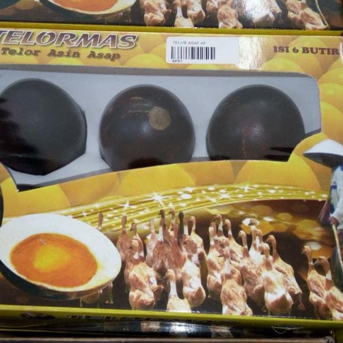 

Telor Bebek Asin Asap cap Telormas isi 6butir