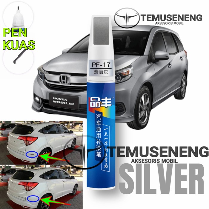 Pf-17 Silver Metalic Metalik Abu Muda Dempul Cat Body Mobil Penghilang Lecet Baret Noda Goresan Perm