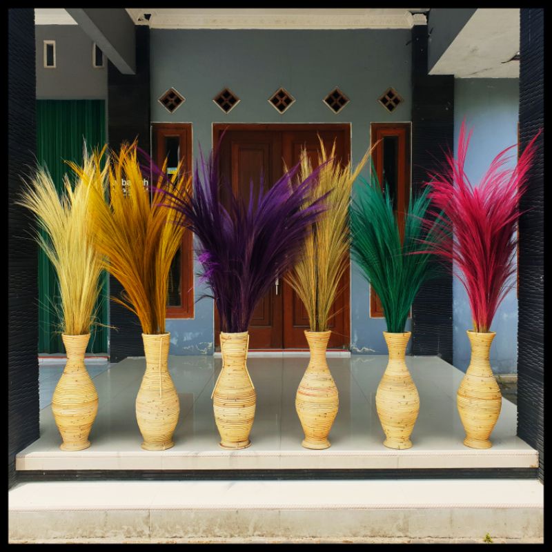5 ikat Rumput Rayung Kering / Dried Flower / Rayung Tangkai (Tidak Termasuk Vas/Pot)