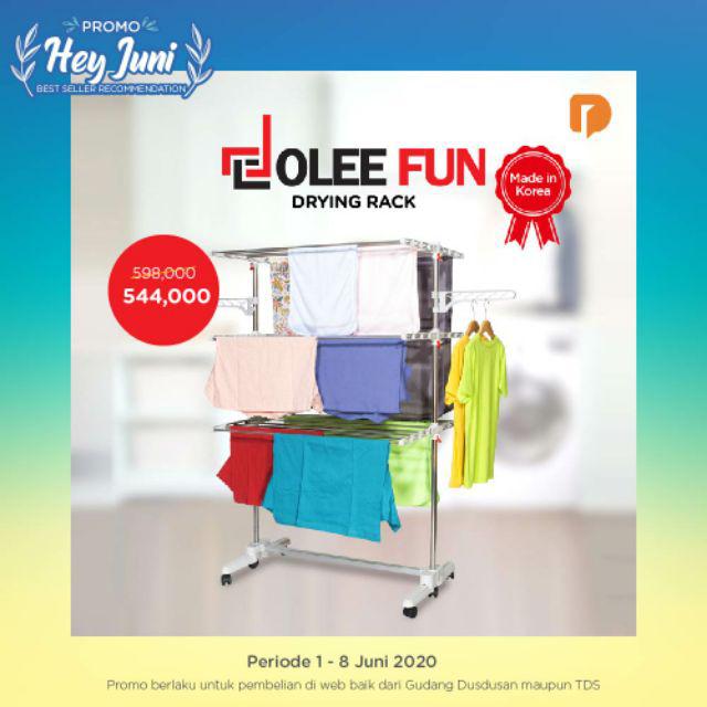 Rak Jemuran Korea Lipat Max 40 Kg Beban Flexible / Dolee Fun Drying Rack Utk Pakaian