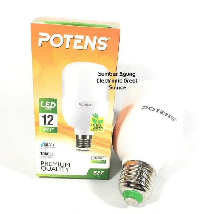 Lampu LED 12W Garansi 1 Thaun 1080Lm Cahaya Putih 6500K E27