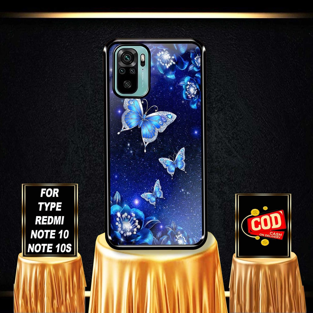 MJC - Case Xiaomi Redmi NOTE 10/NOTE 10S [BUTTERFLY GLOW] - Fashion Case XIAOMI - Case Terbaru - Cas