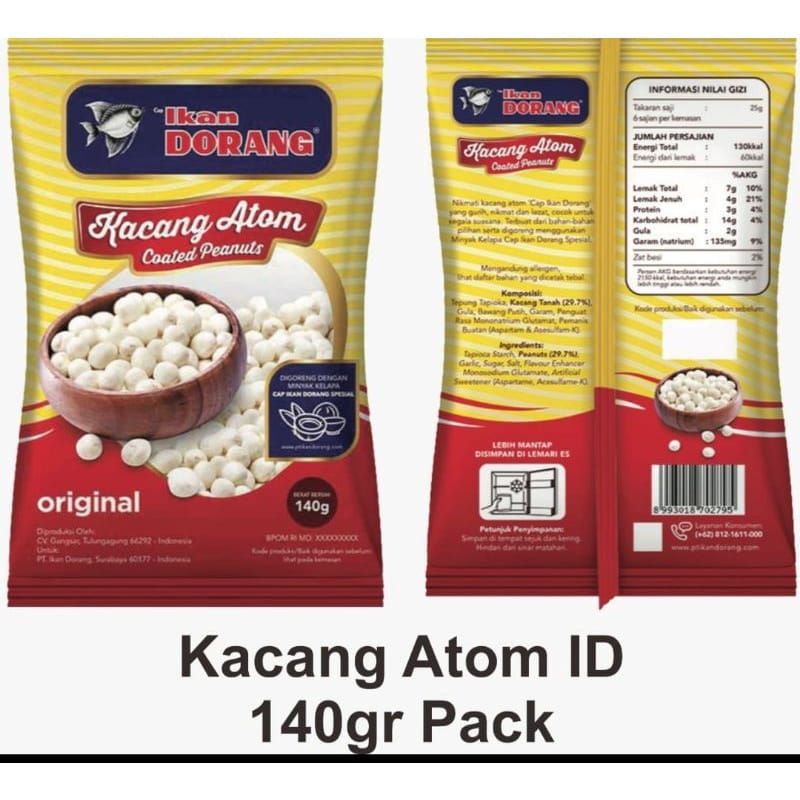 

kacang atom ikan dorang