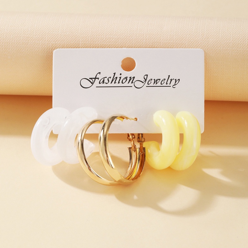 Set Anting Juntai Bentuk Kupu-Kupu Aksen Mutiara Bahan Akrilik Warna Emas Gaya Bohemian Untuk Wanita
