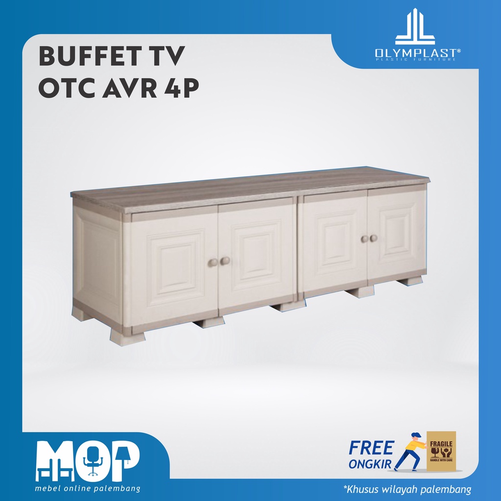 Meja Buffet TV Plastik Minimalis Lemari TV Olymplast OTC AVR 4P