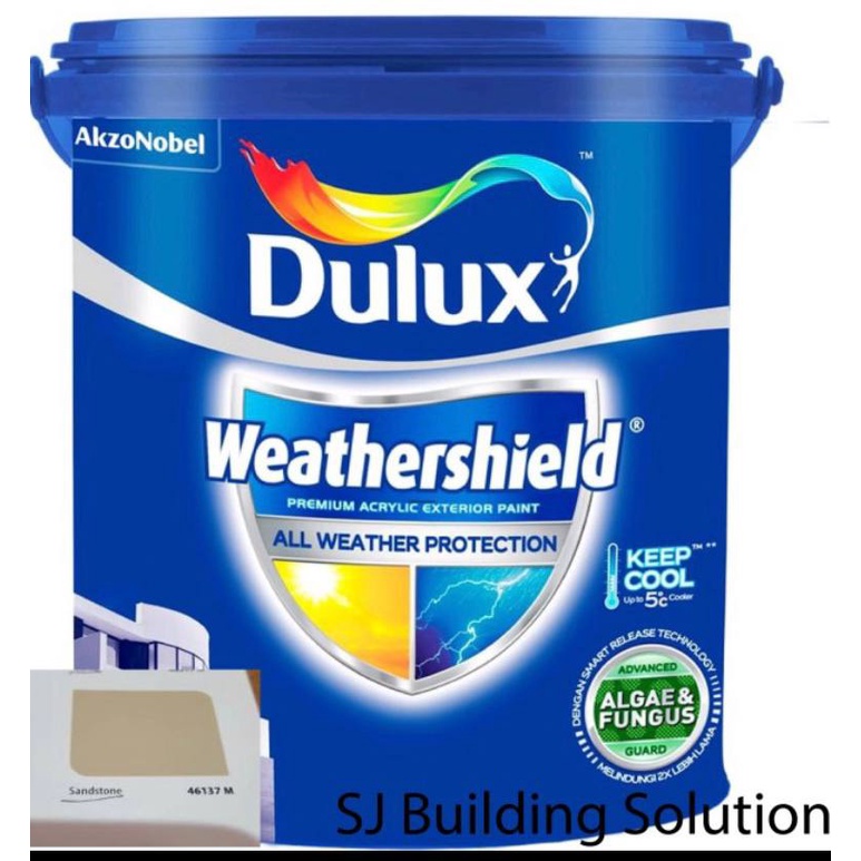 Cat Tembok Dulux Weathershield Cat Eksterior Luar 2.5Ltr SANDSTONE