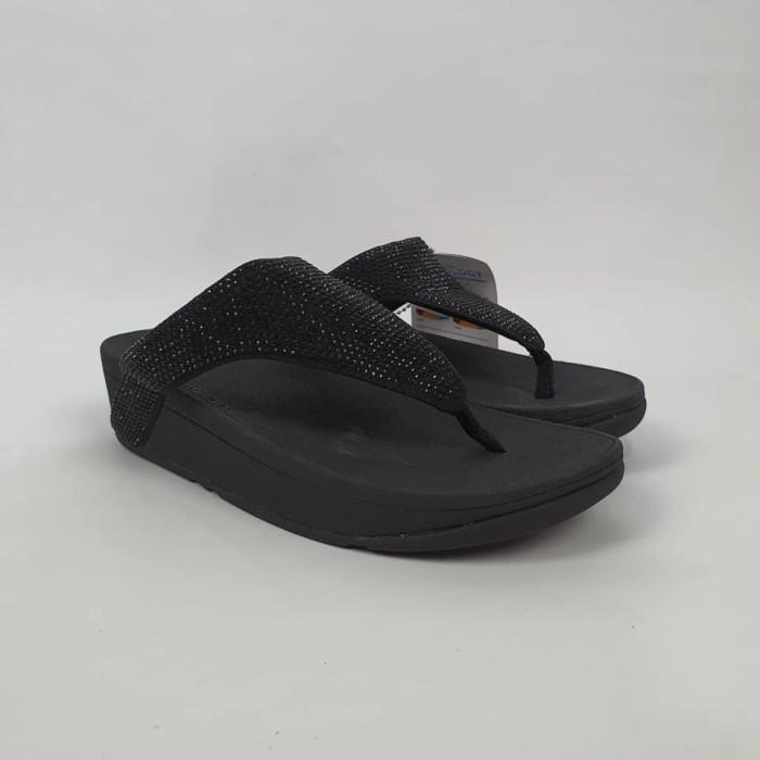 SANDAL JEPIT WANITA FITFLOP ROKKIT FLIP WOMEN ORIGINAL - HITAM PROMO