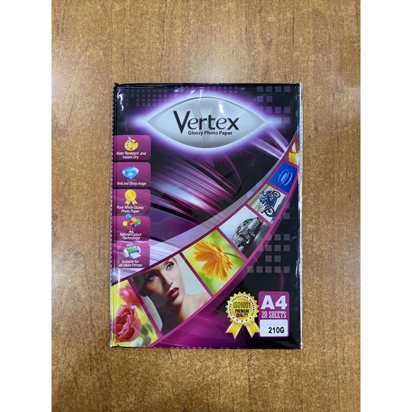 Kertas Foto Vertex Glossy / Kilat 210G