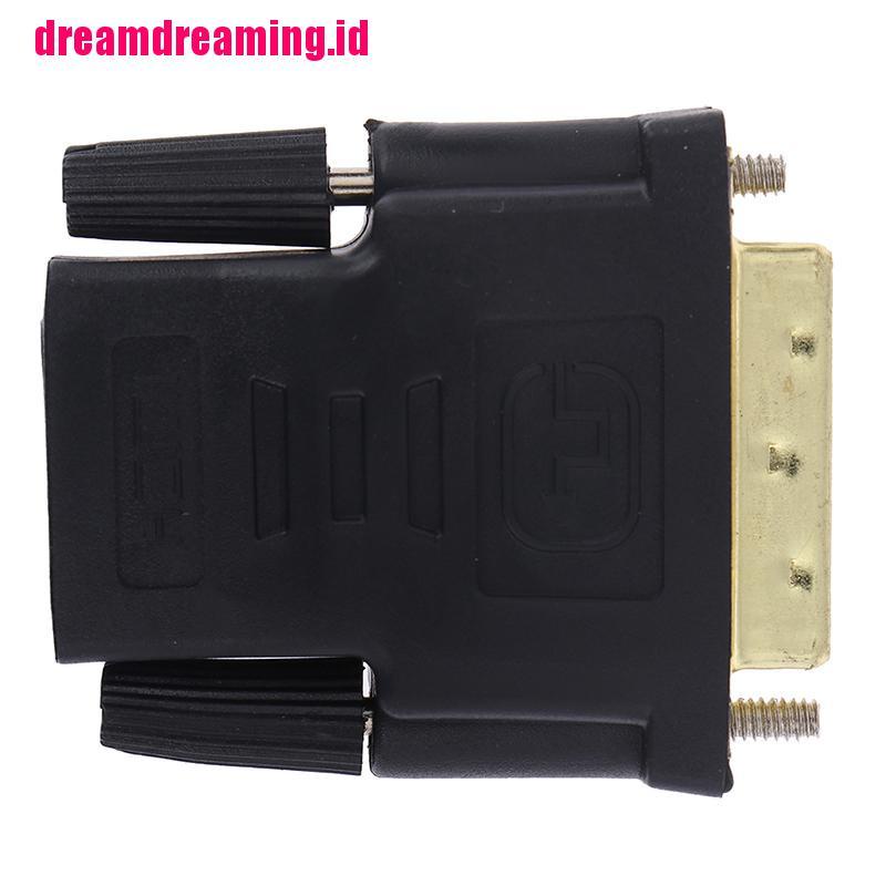 (dreamdreaming.id) Adapter Konektor HDMI Female Ke VGA 24 + 1Pin DVI Male