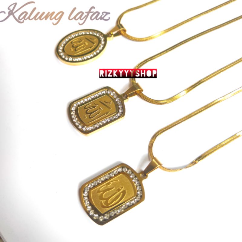 Kalung Lafadz TITANIUM model bandul/liontin PRIA WANITA