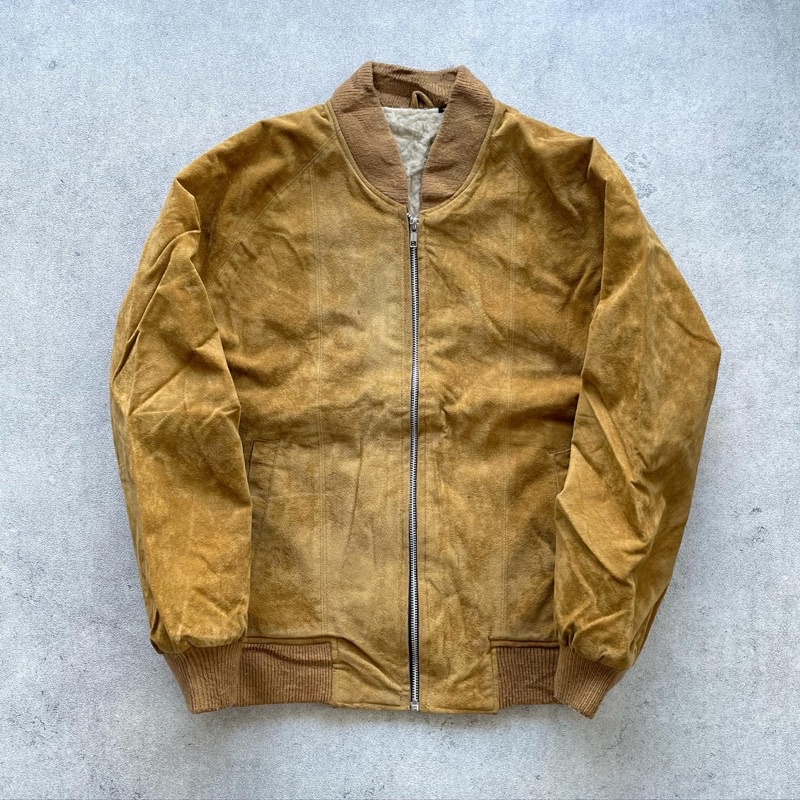 BOMBER JAKET SUEDE NOT UNIQLO SHERPA