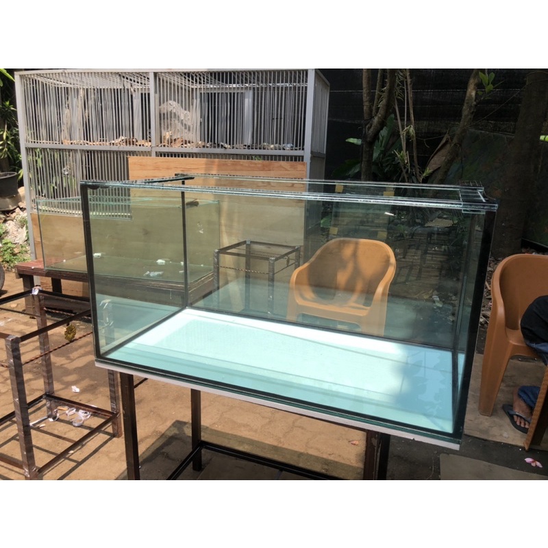 AQUARIUM KACA 100x50x50cm 10mm FULL LEM HITAM