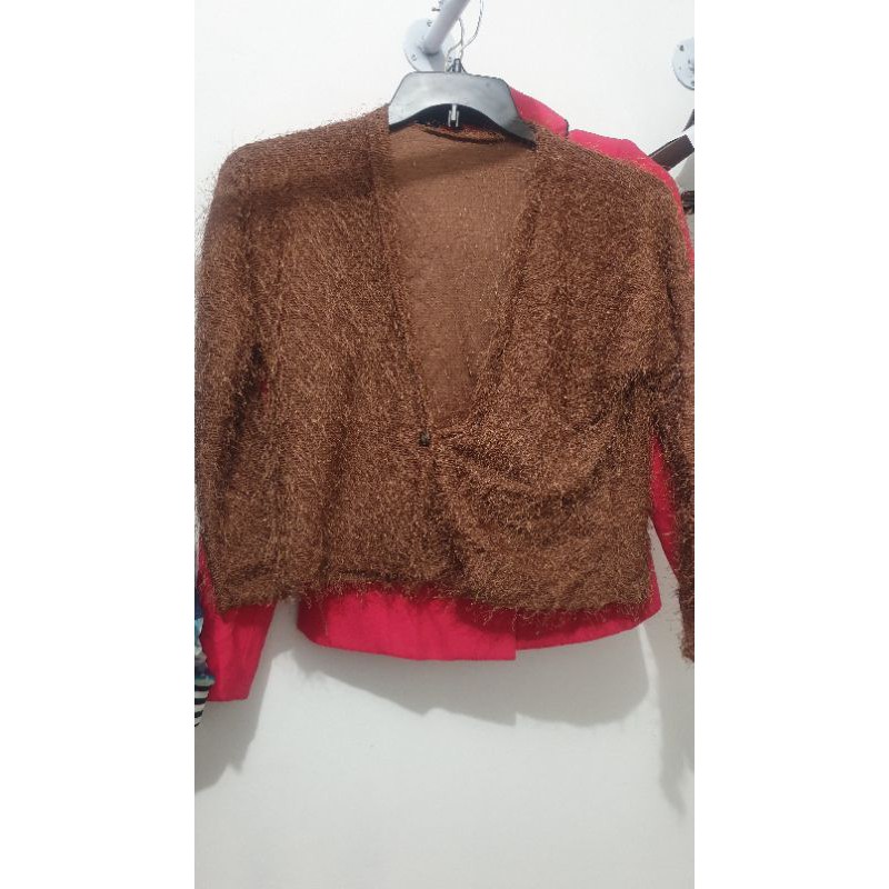 jaket bulu blazer bulu outer bulu