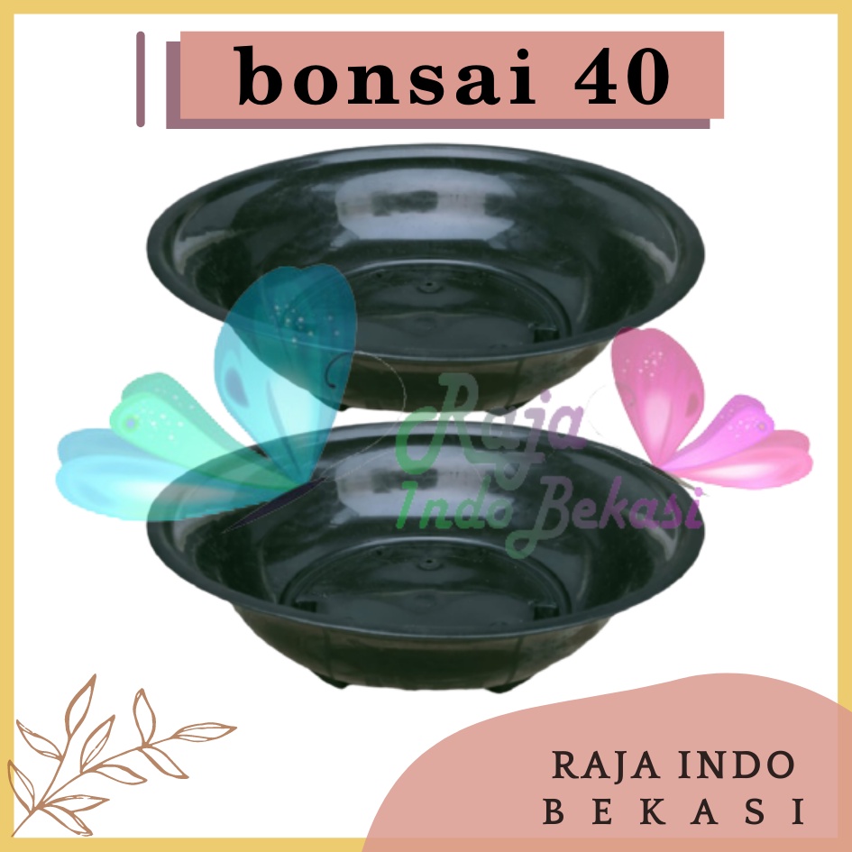 Paket 6PCS Pot Bonsai Gbl 40 / Pb 40 Hitam Ceper Pot Tanaman Plastik Bonsai 40 Cm Pot Adenium Sikas