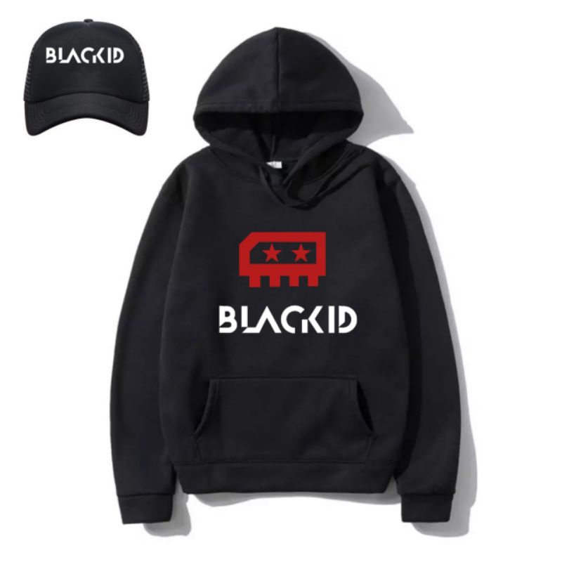 Hoodie Pria Distro Blackid bobus Topi