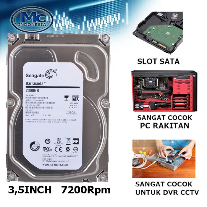 PROMO HARDISK PC CCTV 3.5&quot; SEAGATE 2TB