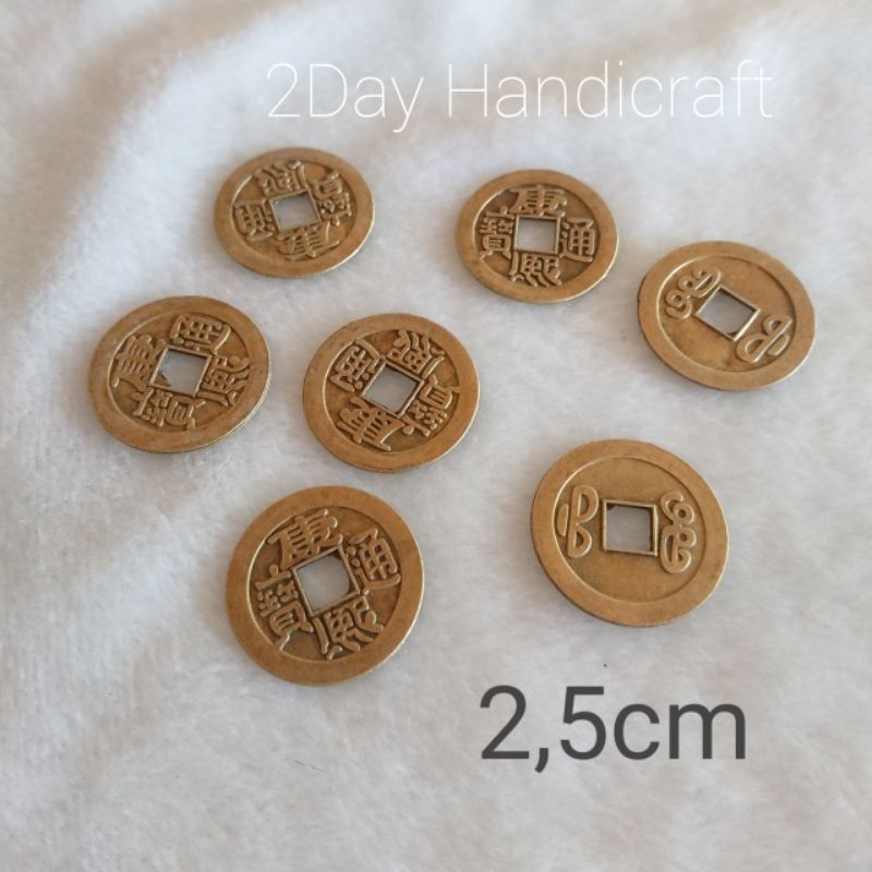 Replika Koin Cina 2.5cm Untuk Bahan Gelang, Kalung Kerajinan tangan