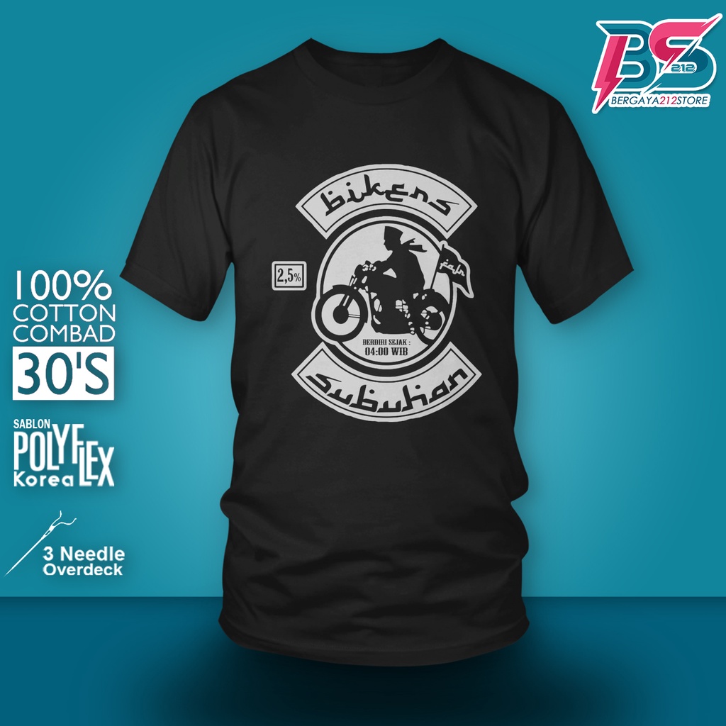 Baju Kaos Distro Bikers Subuhan Cotton Combed / Kaos Unisex T SHIRT Biker Rider Muslim Islami