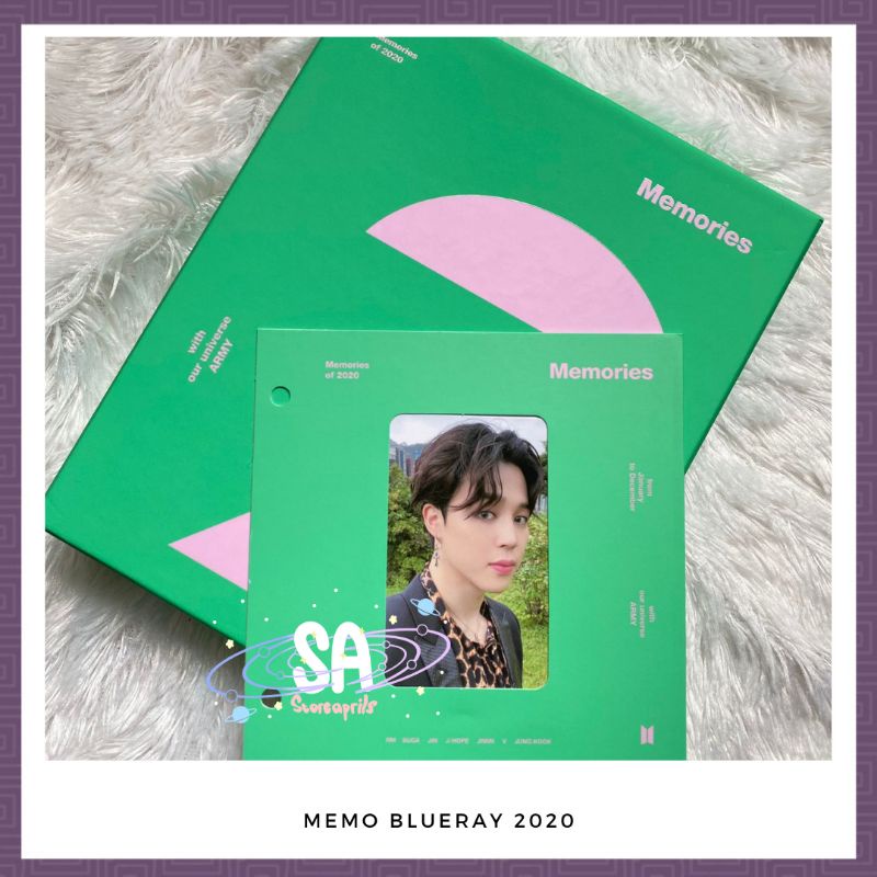 PHOTOCARD JIMIN BTS MEMORIES 2020 BLUERAY MEMO BR JIMIN