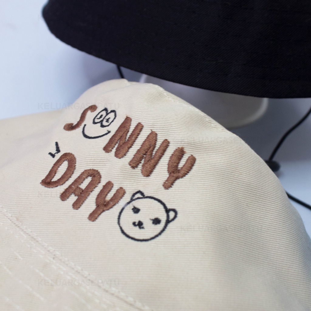 TOPI BUCKET ANAK TALI RIMBA LUCU BAKET ANAK CEWE DAN COWO MURAH KARAKTER BORDIR SUNNY DAY