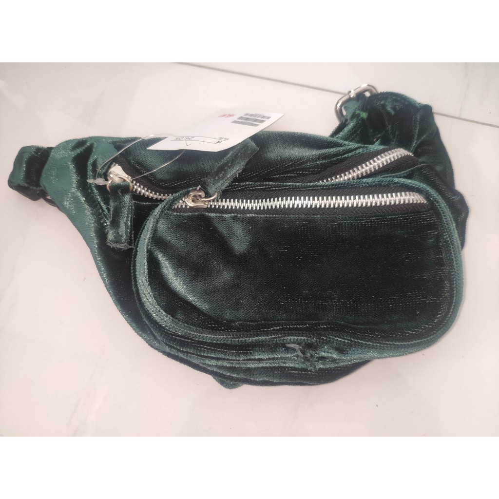 B4623 Waist Bag Tas Pinggang sepeda Belt Velvet Waistbag Beludru Bludru / tas pinggang sepeda