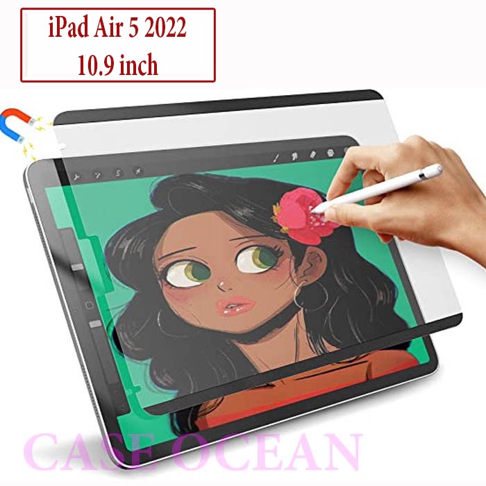 ipad air 5 10 9 2022 antigores anti gores reusable magnetic paperlike removable screen protector gua