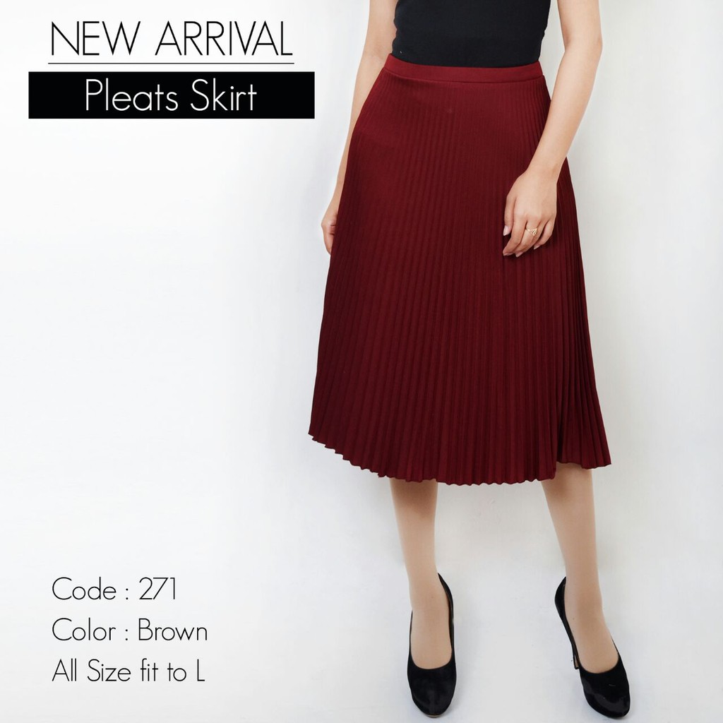 ROK PLISKET PENDEK 271 PLEATS SKIRT WANITA SUPER MURAH TURUN HARGA