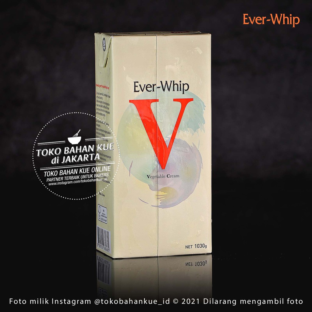 

EverWhip V Rasa Vanilla 1kg Non Dairy Whipping Cream Ever Whip Korean