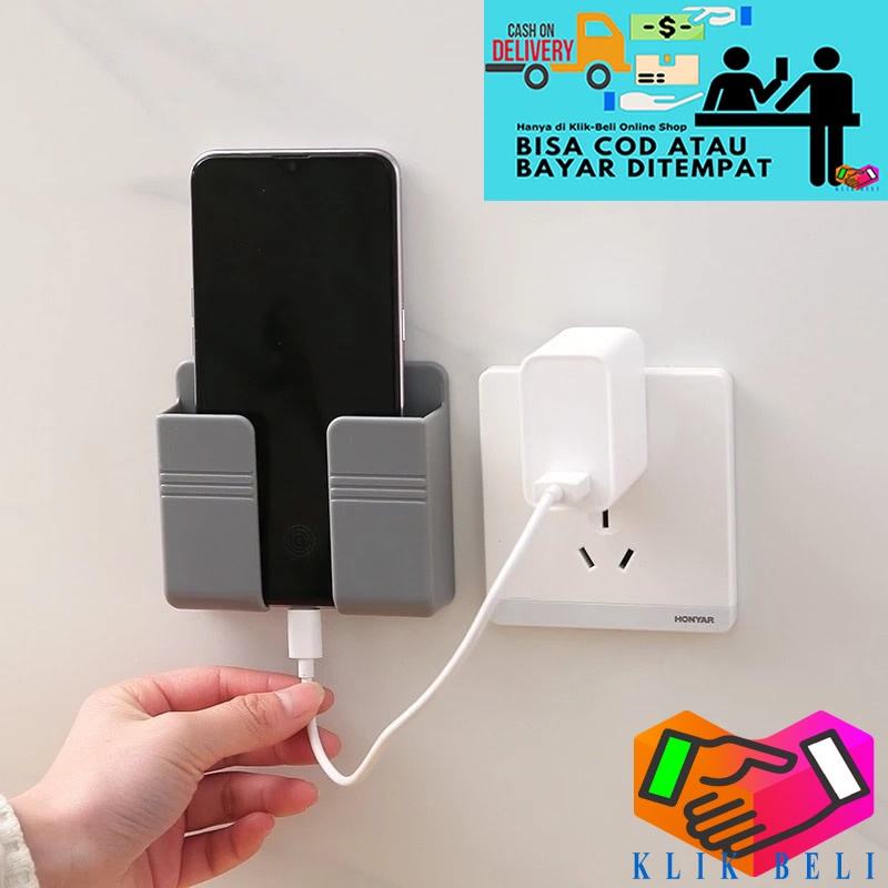 Holder HP Tempelan Dinding Rak Portable Tempel Charger HP / Remote