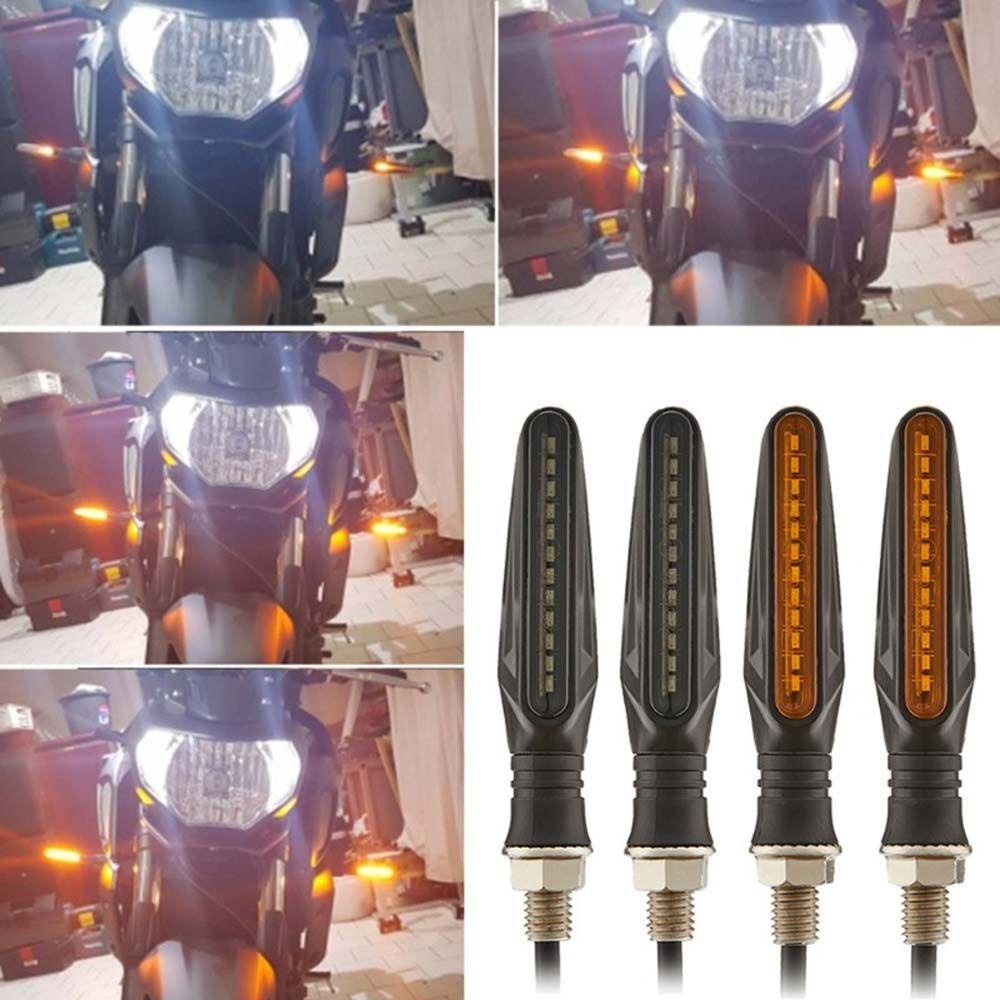 Lanfy Lampu Indikator Motor12 SMD Super Terang Air Mengalir Blinker 12V Motor Trail Motor LED Tail Flasher