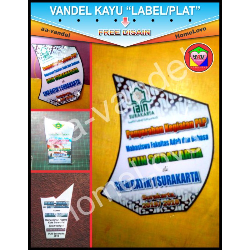 

plat atau label / plakat vandel "FREE DISAIN