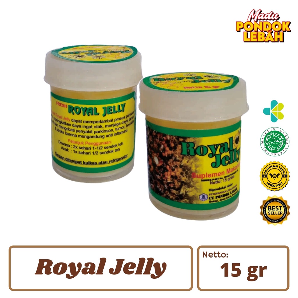 

Royal Jelly Premium 15gr Produksi Pondok Lebah